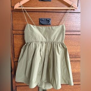 Olive Green Spaghetti Strap Top